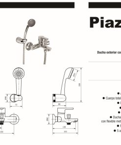 Alternative view of PIAZZA - EMBLEM - DUCHA EXTERIOR CON TRANSFERENCIA 10008