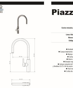 Alternative view of PIAZZA - KITCHEN PRO - MONOCOMANDO COCINA MESADA 10314