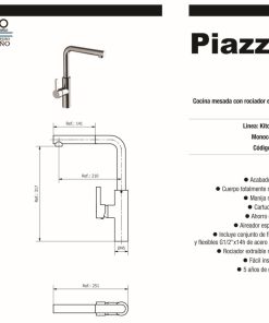 Alternative view of PIAZZA - KITCHEN PRO - MONOCOMANDO COCINA MESADA 10316