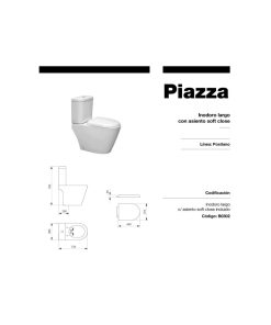 Alternative view of PIAZZA - POSITANO - INODORO LARGO CON ASIENTO 720X380X790