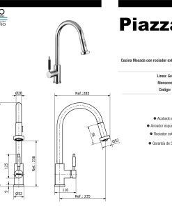 Alternative view of PIAZZA - GOURMET - MONOCOMANDO COCINA MESADA 10300