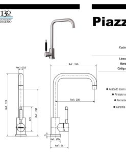 Alternative view of PIAZZA - GOURMET - MONOCOMANDO COCINA MESADA 10303SS