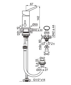 Alternative view of FV - CIBELES -  MONOCOMANDO PARA BIDET 189/97
