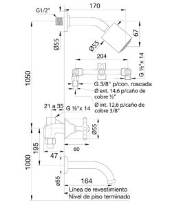 Alternative view of FV - NEWPORT PLUS - JUEGO PARA BAÑERA Y DUCHA 103/B2P