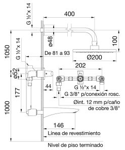 Alternative view of FV - EPUYEN -JUEGO PARA BAÑERA/DUCHA C/ TRANSFERENCIA 103/L2