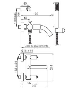 Alternative view of FV - LIBBY - JUEGO P BAÑERA Y DUCHA EXTERIOR PARED 112/39A