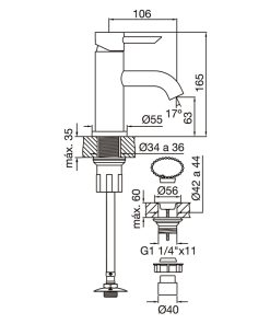 Alternative view of FV - ELIPSIS - MONOCOMANDO PARA LAVATORIO 181/D6