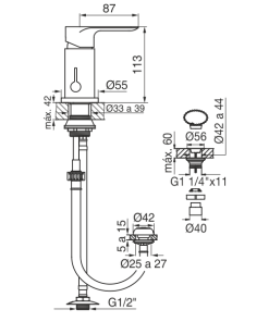 Alternative view of FV - COTY - MONOCOMANDO PARA BIDET 189/D9