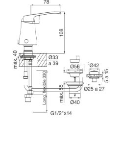 Alternative view of FV - ARIZONA - MONOCOMANDO PARA BIDET 189/B1