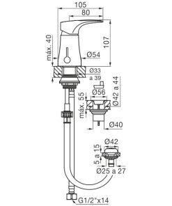 Alternative view of FV - MELINCUE - MONOCOMANDO PARA BIDET 189/C9