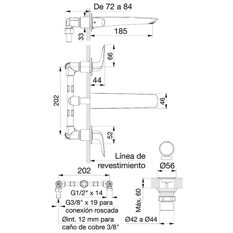 FV - EPUYEN - JUEGO PARA LAVATORIO 203/L2 - Imagen 2