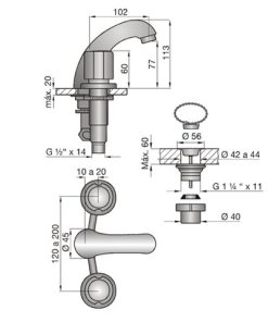 Alternative view of FV - ALLEGRO - JUEGO PARA LAVATORIO 207/15