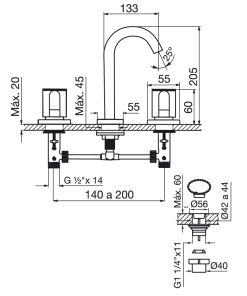 Alternative view of FV - OREGON - JUEGO PARA LAVATORIO 207/18