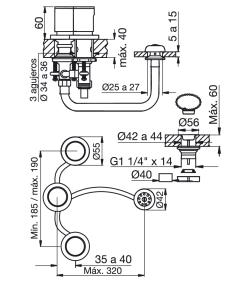 Alternative view of FV - OREGON - JUEGO PARA BIDET CON TRANSFERENCIA 295/18