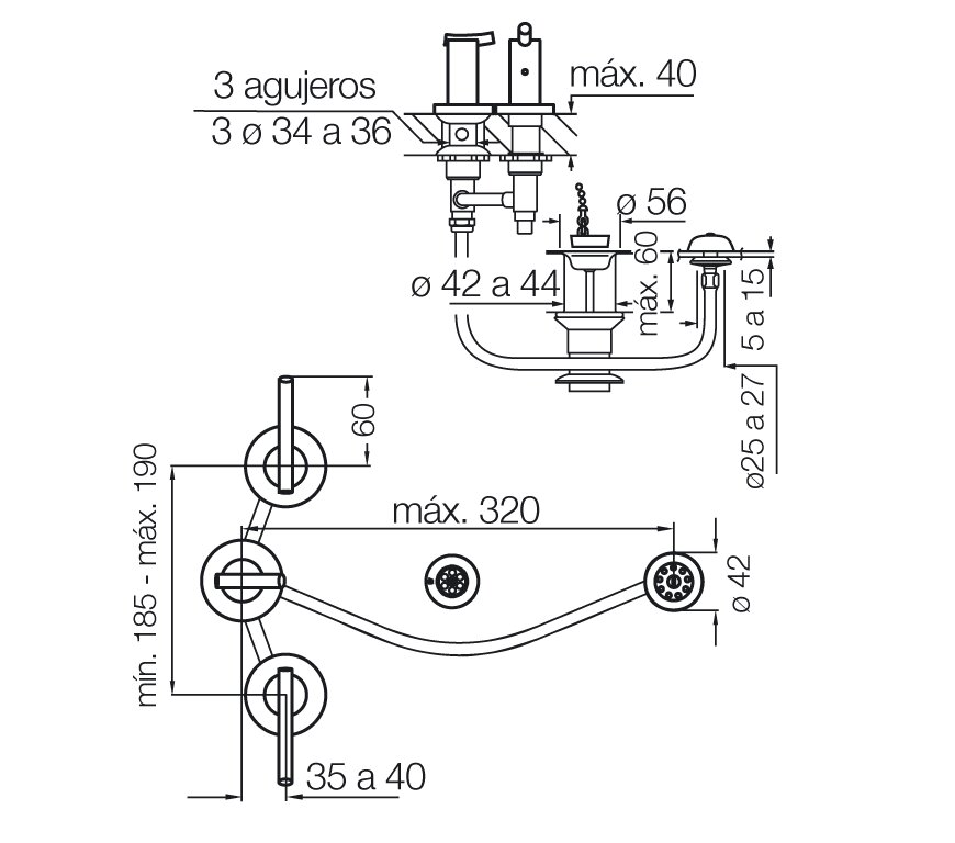 FV - LIBBY - JUEGO PARA BIDET CON TRANSFERENCIA 295/39 - Imagen 2