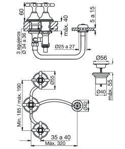 Alternative view of FV - NEWPORT PLUS - JUEGO P BIDET CON TRANSFERENCIA 295/B2P