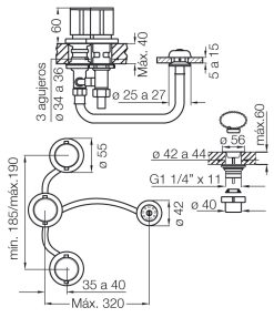 Alternative view of FV - CALIFORNIA - JUEGO PARA BIDET CON TRANSFERENCIA 295/17