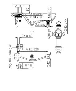 Alternative view of FV - DOMINIC - JUEGO PARA BIDET CON TRANSFERENCIA 295R/85
