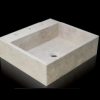BIZANTINA - TRAVERTINO BACHA GRIF 44X37X12CM 3 AG