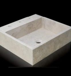 BIZANTINA - TRAVERTINO BACHA GRIF 44X37X12CM 3 AG
