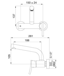 Alternative view of FV - LIBBY - JUEGO MONOCOMANDO PARA COCINA PARED 406.03/39