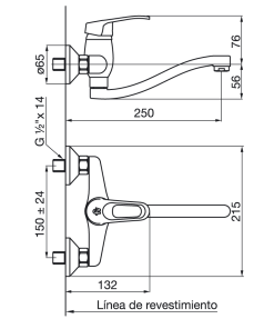 Alternative view of FV - ARIZONA - MONOCOMANDO COCINA EXTERIOR DE PARED  406/B1