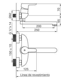 Alternative view of FV - PUELO - JUEGO MONOCOMANDO PARA COCINA EXT PARED 406/B5