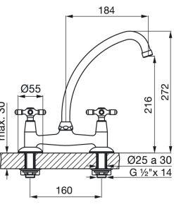 Alternative view of FV - NEWPORT PLUS - JUEGO PARA COCINA DE MESADA 413/B2P