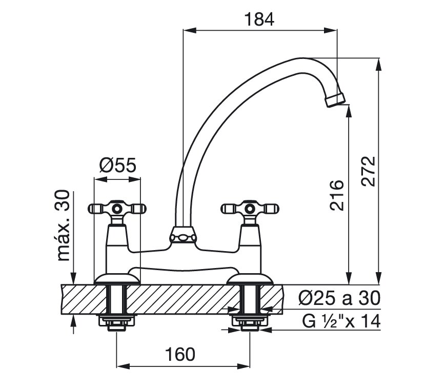 FV - NEWPORT PLUS - JUEGO PARA COCINA DE MESADA 413/B2P - Imagen 2