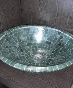 BIZANTINA - ALPE MARMOL BACHA OVAL VERDE 44X34X13
