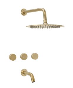 PEIRANO - FABRIC - DUCHA DE EMBUTIR GOLD C/ TRANSF 80-100G