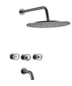 PEIRANO - PULSE GRAFITO - DUCHA EMBUTIR C/TRANSF