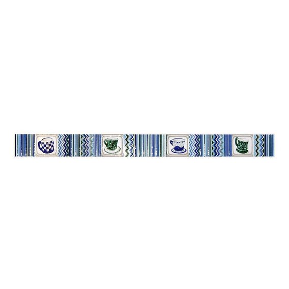 KRYSTALES - CUPS TEA AZUL FRISO 4.5X50 - Imagen 2