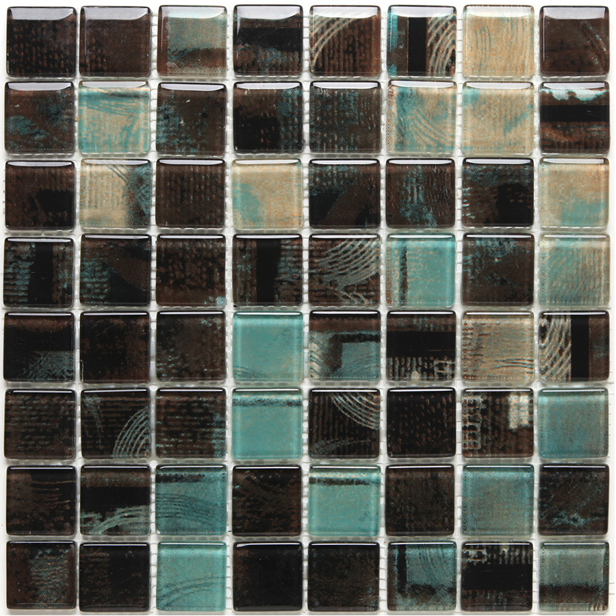 KRYSTALES - PRANA TURQUESA 28.4X28.4 (3.3X3.3) (MALLA)
