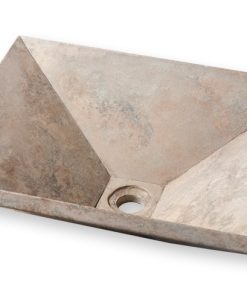 H&O - BACHA TRAVERTINO MARMOL ANGULAR 44X37X13