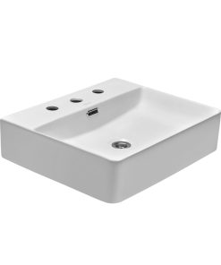 PEIRANO - BACHA DE APOYAR RECTANGULAR 3 AGUJEROS 500X420X130