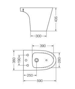 Alternative view of FERRUM - MARINA - BIDET 3 AGUJEROS