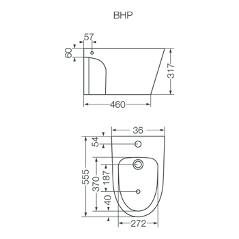FERRUM - MARINA - BIDET DE COLGAR 1 AGUJERO - Imagen 2