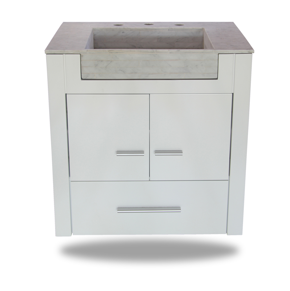 ACCECO - GOYA - VANITORY BLANCO LAQ. DE COLGAR 60X62 C/MES