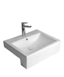FERRUM - DONGIO - LAVATORIO SEMIENCASTRADO RECTANGULAR 1 AG