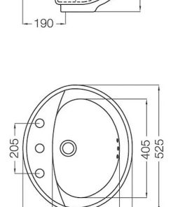 Alternative view of FERRUM - ARMONICA - LAVATORIO ELEA OVAL 3 AGUJEROS