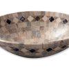 H&O - BACHA TRAVERTINO MARMOL OVAL 31X41