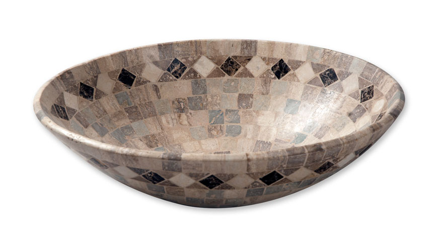 H&O - BACHA TRAVERTINO MARMOL OVAL 31X41