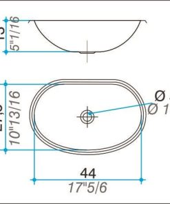 Alternative view of JOHNSON - PILETA OV440L 44X27.5X13