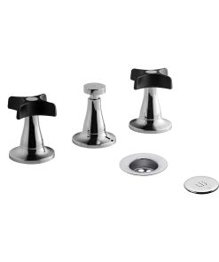 FV - PETALO - JUEGO PARA BIDET NEGRO CROMO 295/M3