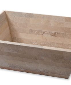 H&O - BACHA TRAVERTINO MARMOL PIRAMIDAL 40x31x14