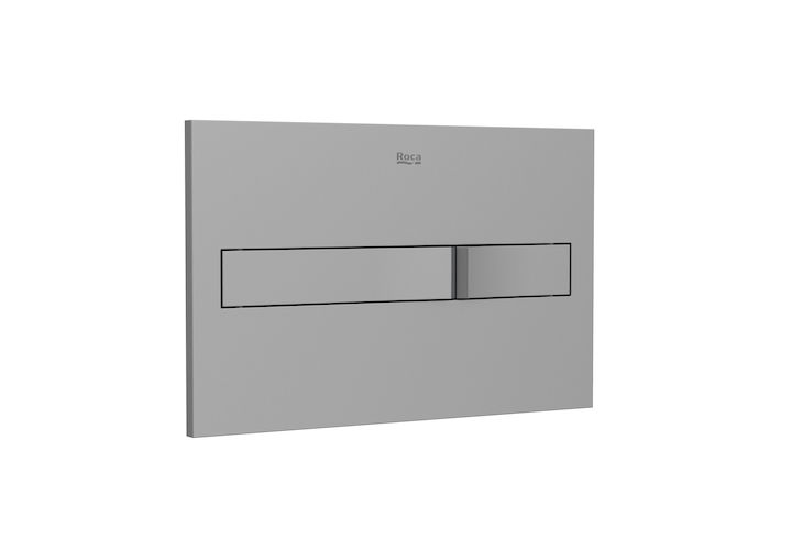 ROCA - PLACA DE ACCIONAMIENTO CON DESCARGA DUAL GRIS MATE