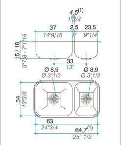 Alternative view of JOHNSON - PILETA DOBLE R37/18 63X34X18
