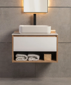 ZEDRA - CLASSIC - ROVERE GIORNO FLOTANTE 60MM FRENTE BCO