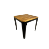 TROMEN - RUNKO - MESA 83 NEGRA C/ MADERA 83X83X77